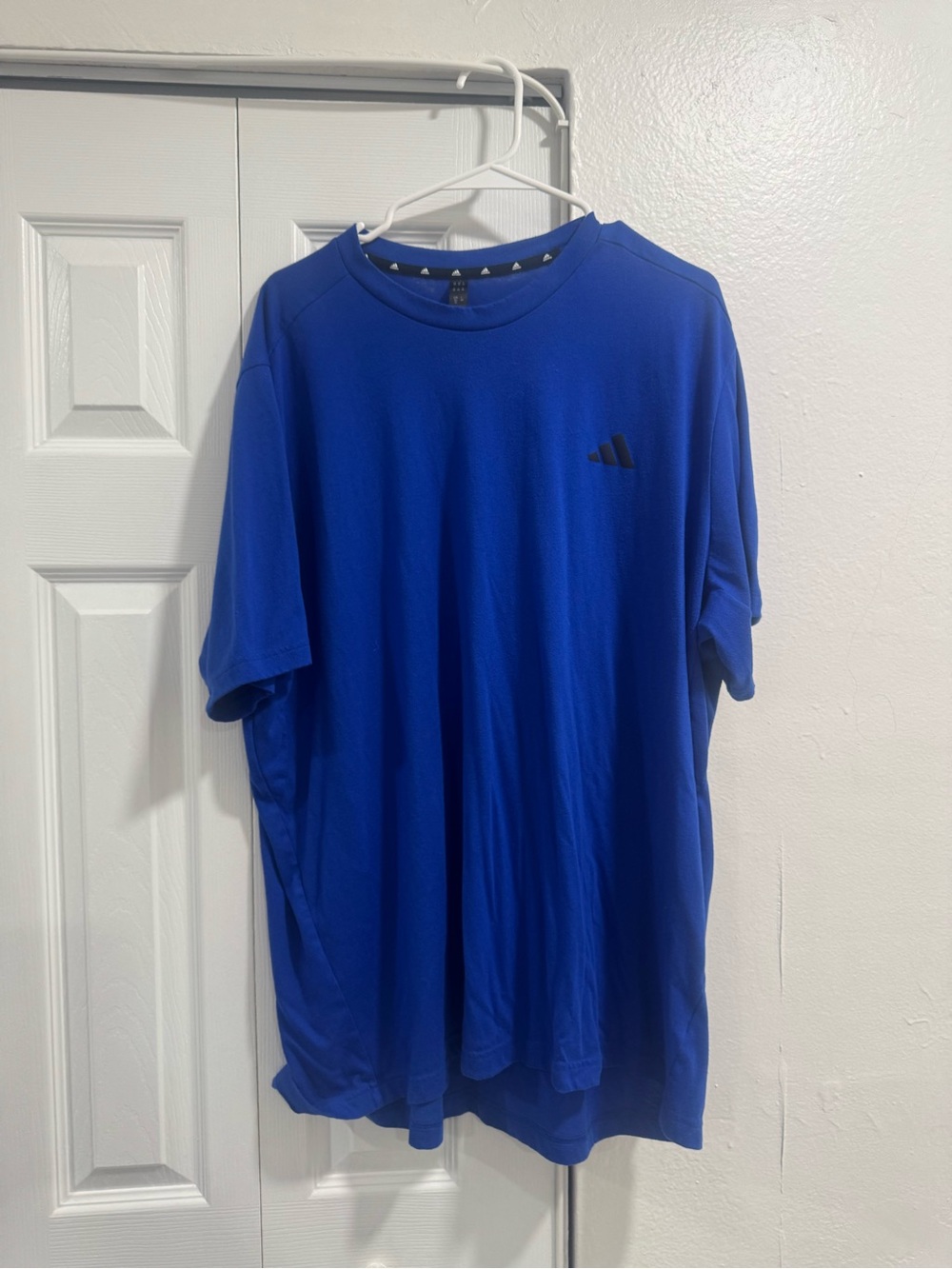 adidas Men's Short Sleeve Athletic Tee in Royal Blue